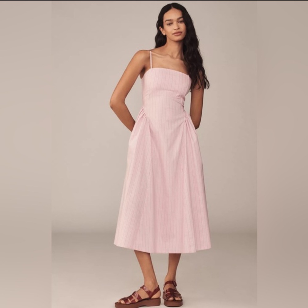 Anthropologie Striped Midi Dress NWT